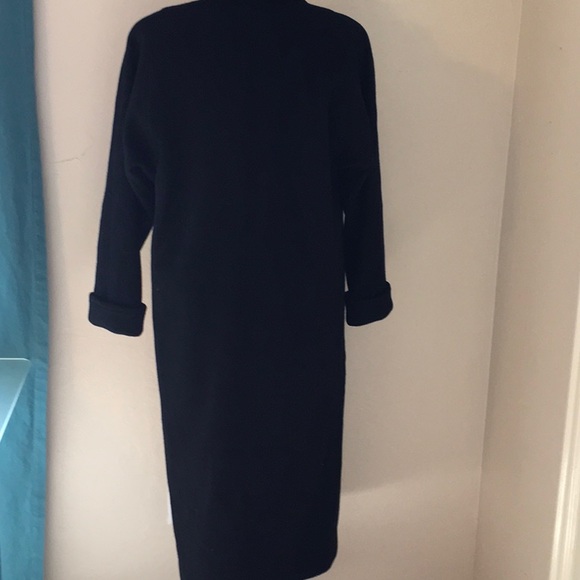 Vintage Larry Levine 💯 % wool coat black sz 6 - Picture 4 of 6